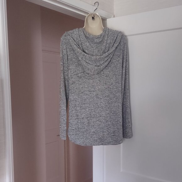 Free Loader Heather Gray Long Sleeve Full Zip Hoodie Sweatshirt - MEDIUM - Picture 5 of 8